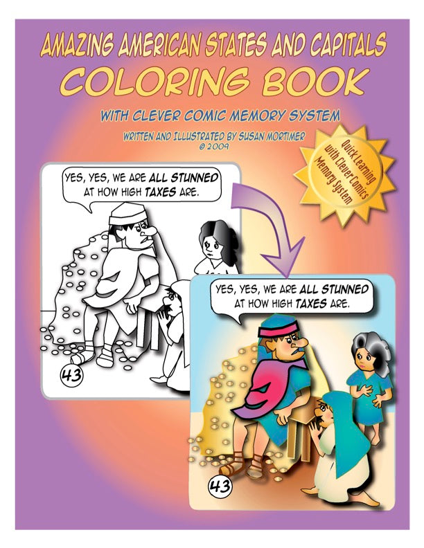 Amazing American States and Capitals Coloring Book [PDF]