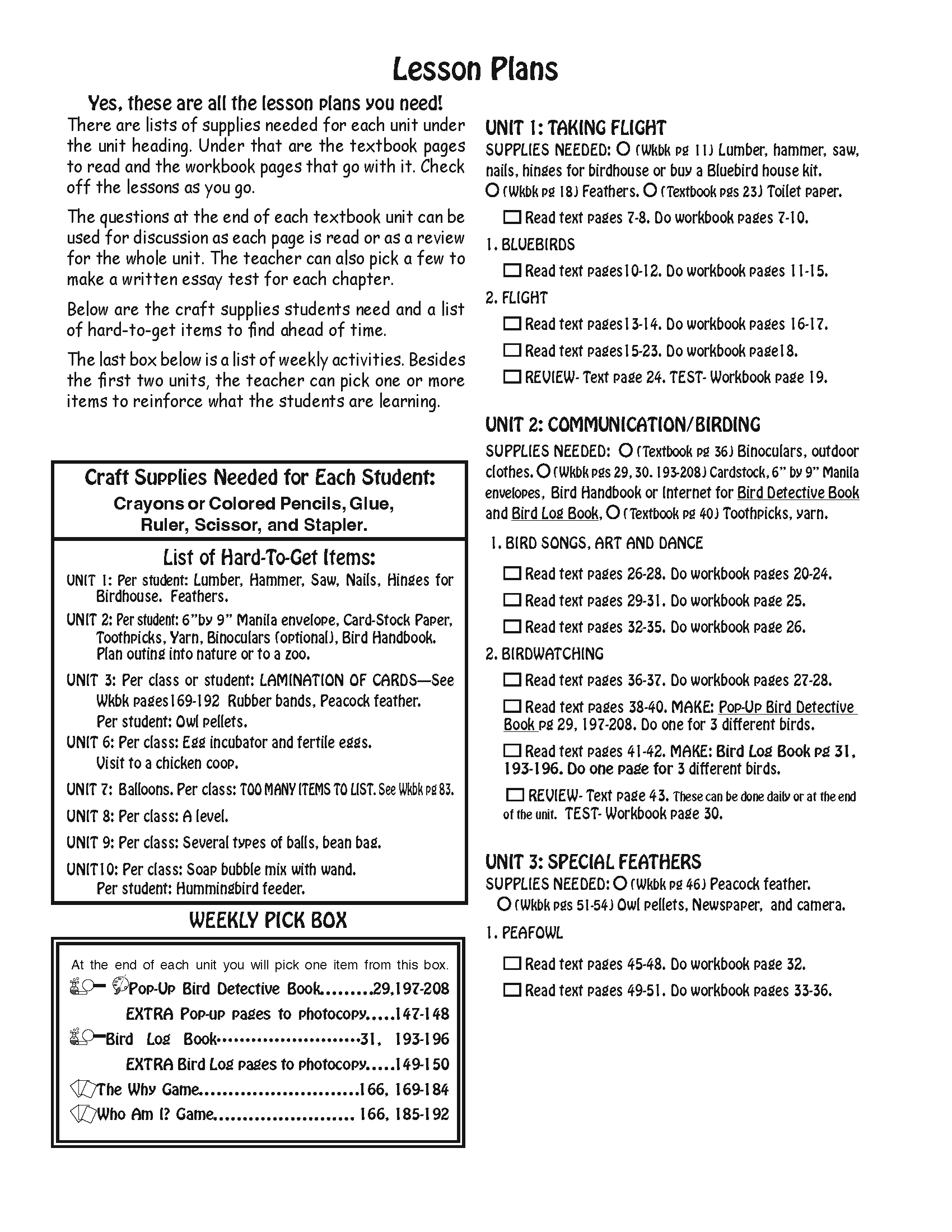 The Puzzling Superpowers of Birds Workbook